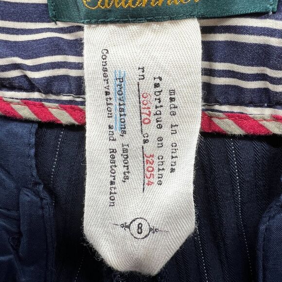 Anthropologie Cartonnier Flat Front Capri Crop Pants Navy Blue Women's Size 8 - Picture 6 of 16